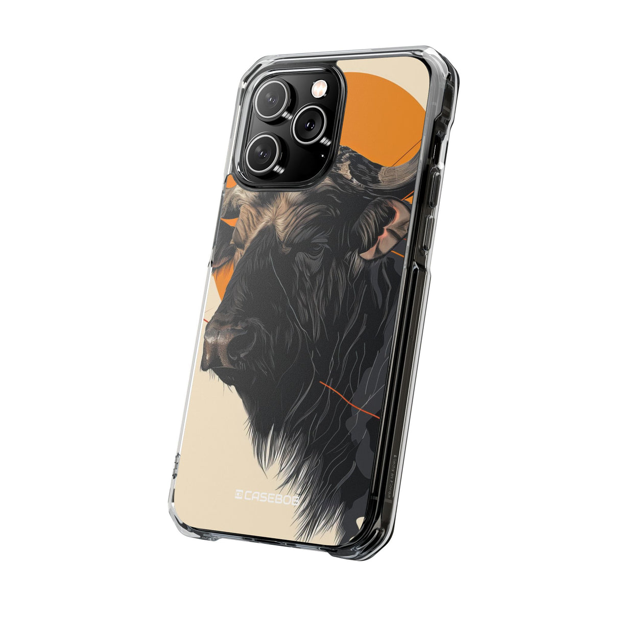 Majestic Buffalo Sun - Phone Case for iPhone (Clear Impact - Magnetic)