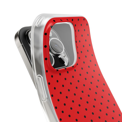 Crimson Dot Matrix iPhone 16 Pro Case - Soft
