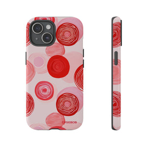 Crimson Circle Minimalism - Protective Phone Case