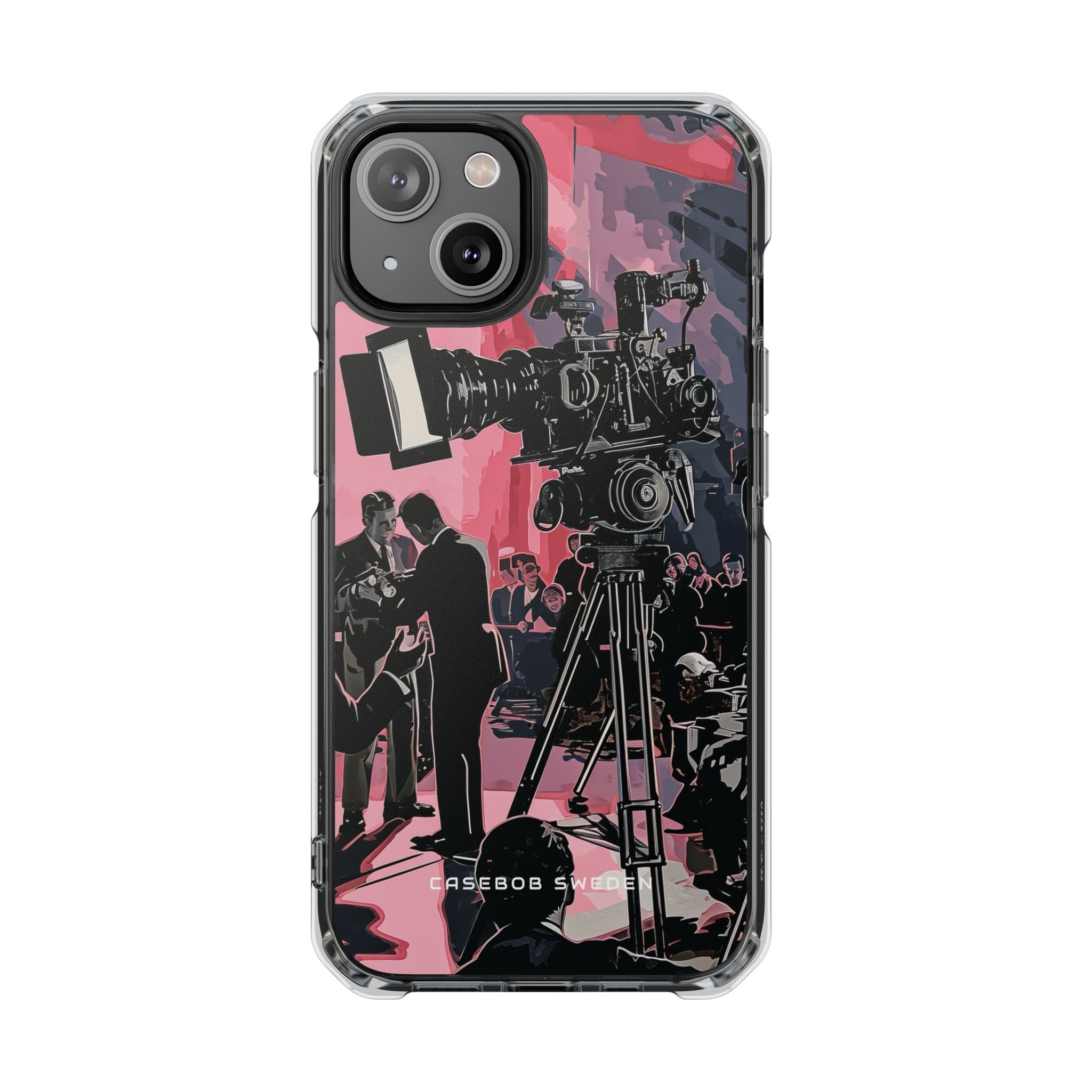 Retro Cinematic Spotlight iPhone 14 - Clear Impact Phone Case