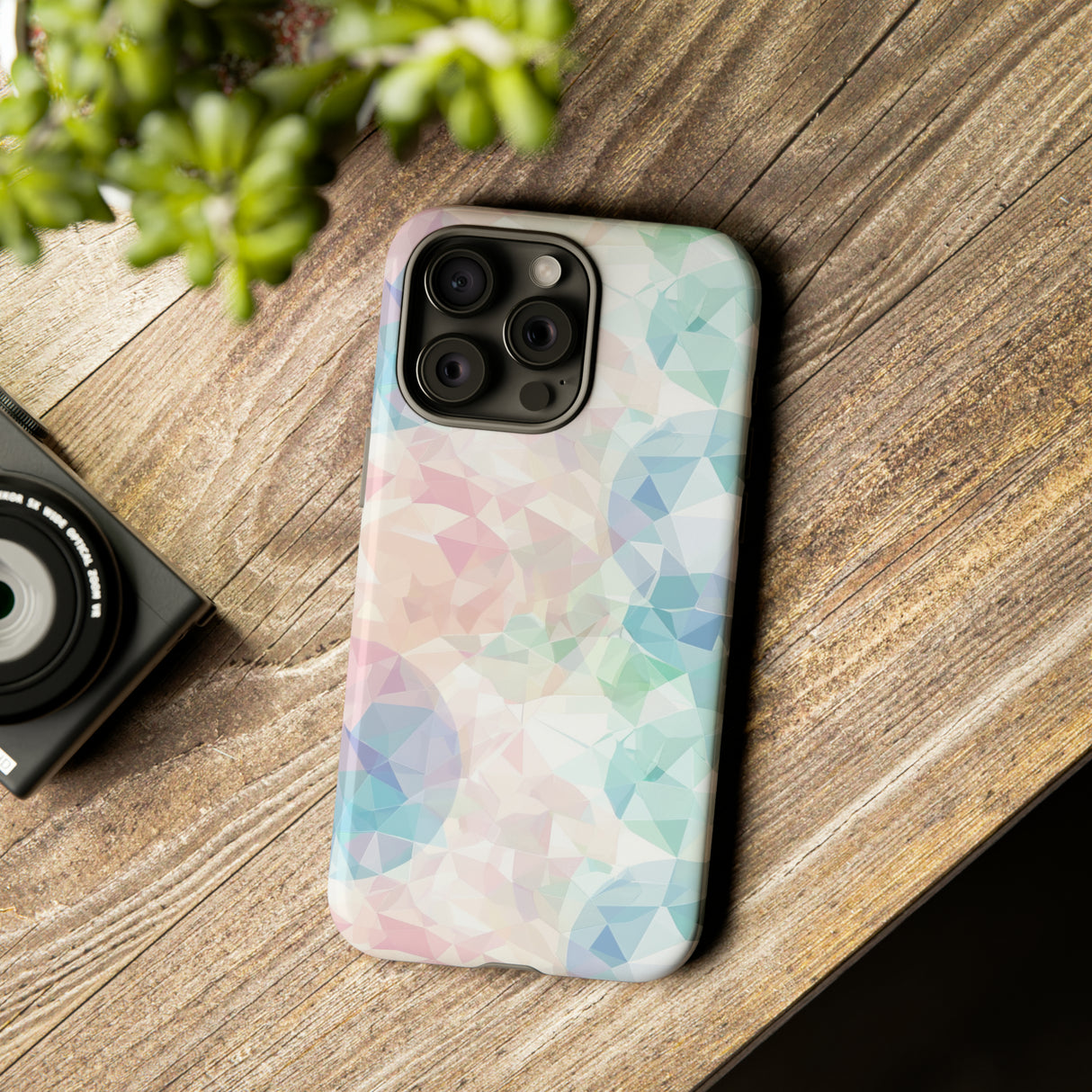 Geometric Intricacy: Pastel Precision - Protective Phone Case