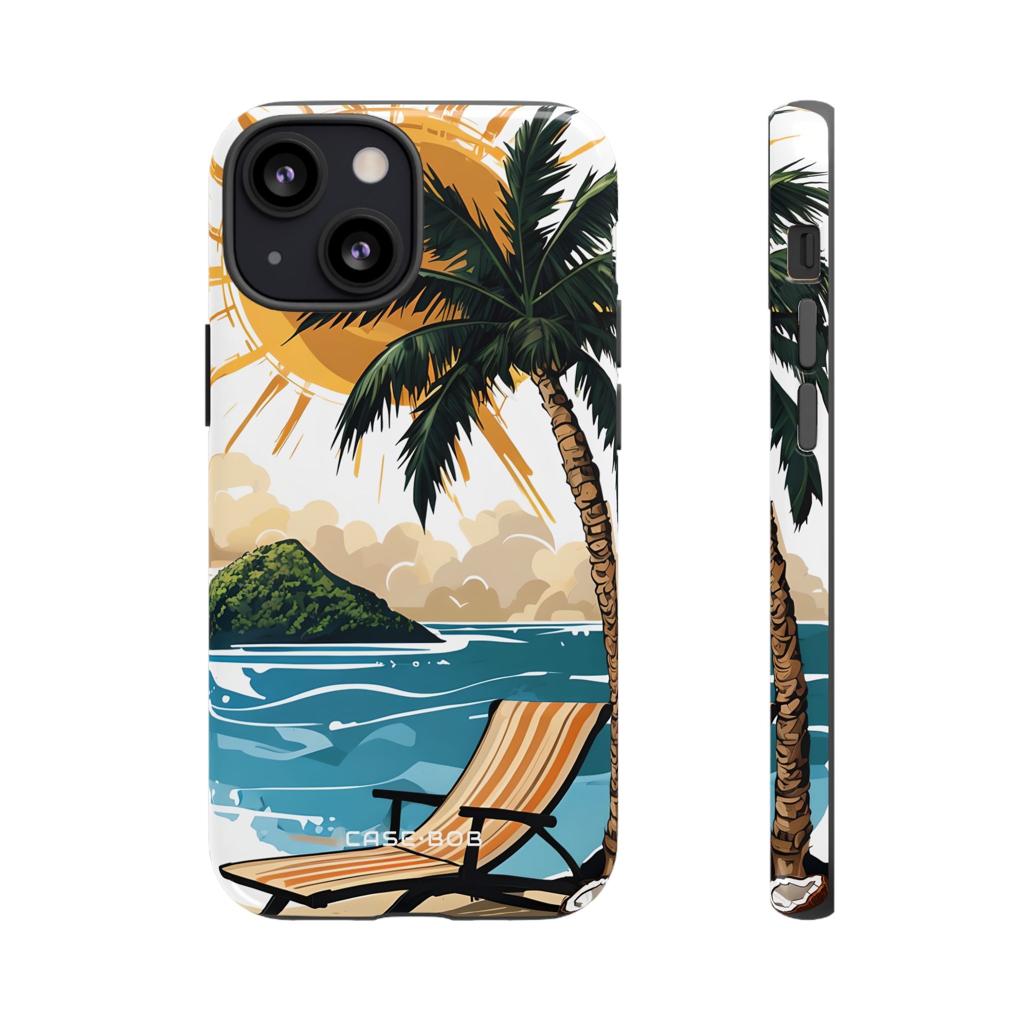 Sunny Palm Breeze iPhone 13 Mini Case - Tough