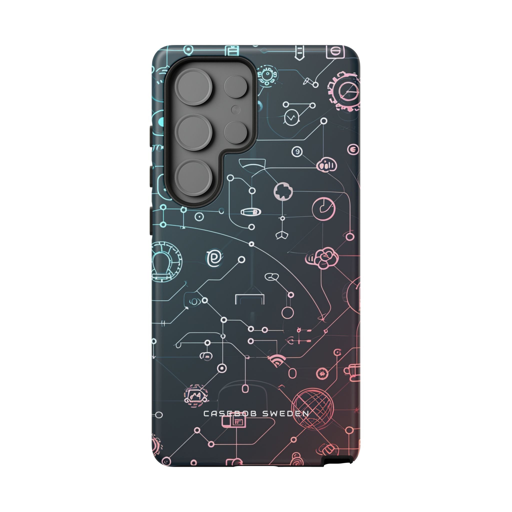 Futuristic Gradient Connectivity Network Samsung S25 - Tough Phone Case