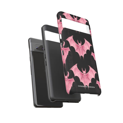 Gothic Pink Bats Aflame Google Pixel 7 - Tough Phone Case