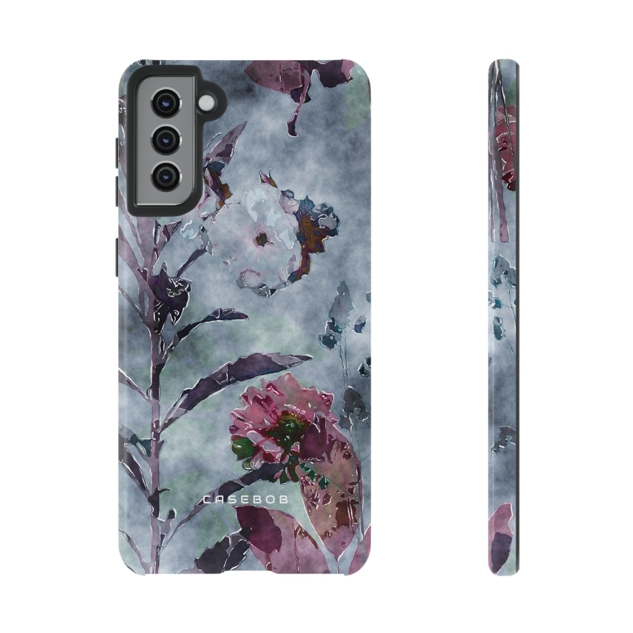 Monochrome Roses, Peonies & Asters - Protective Phone Case