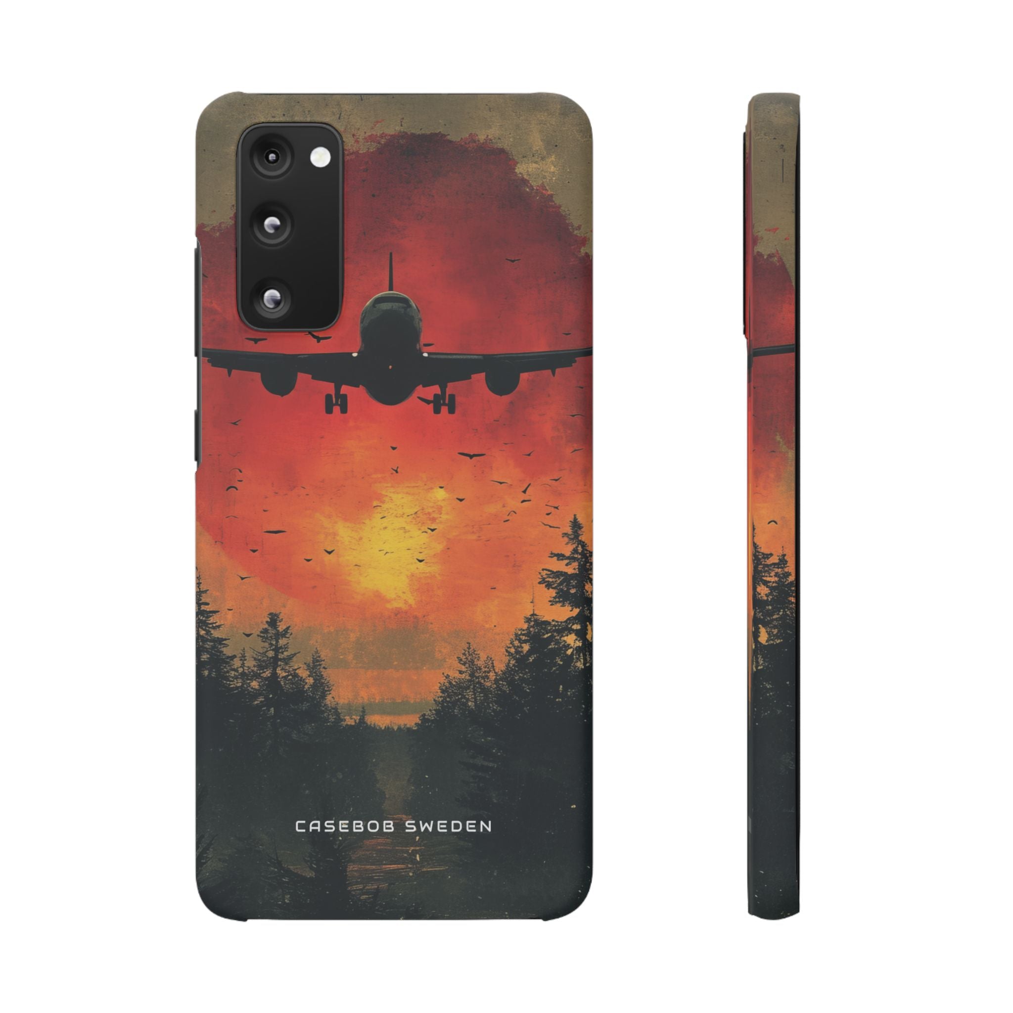 Vintage Sunset Airplane Silhouette Samsung S20 - Slim Phone Case