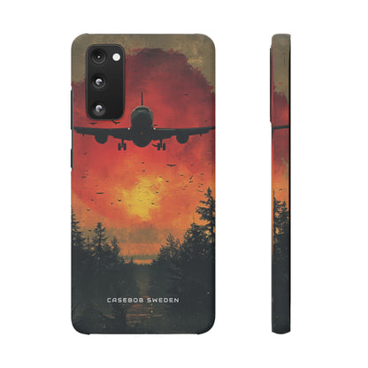 Vintage Sunset Airplane Silhouette Samsung S20 - Slim Phone Case