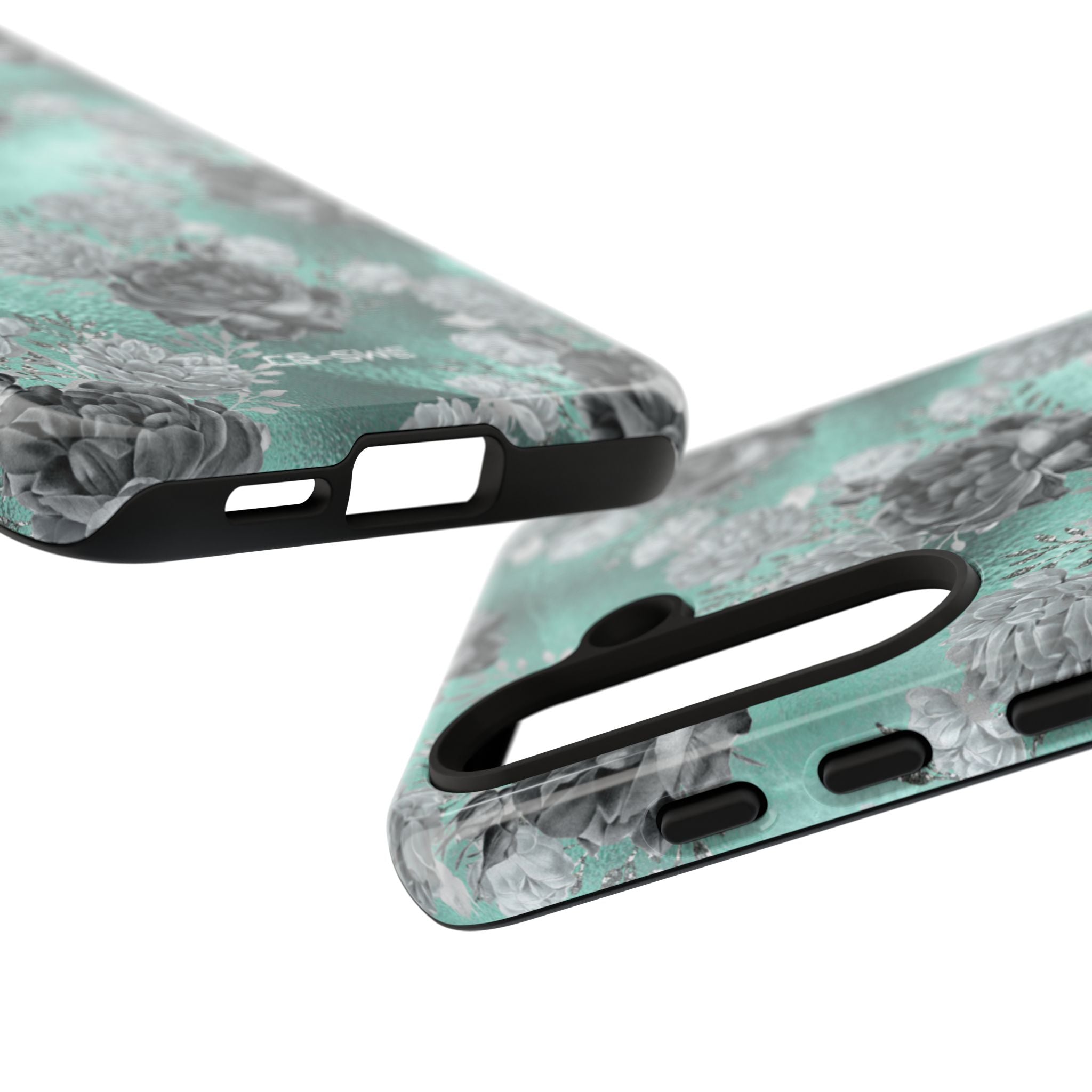 Teal Floral Elegance - Samsung Case