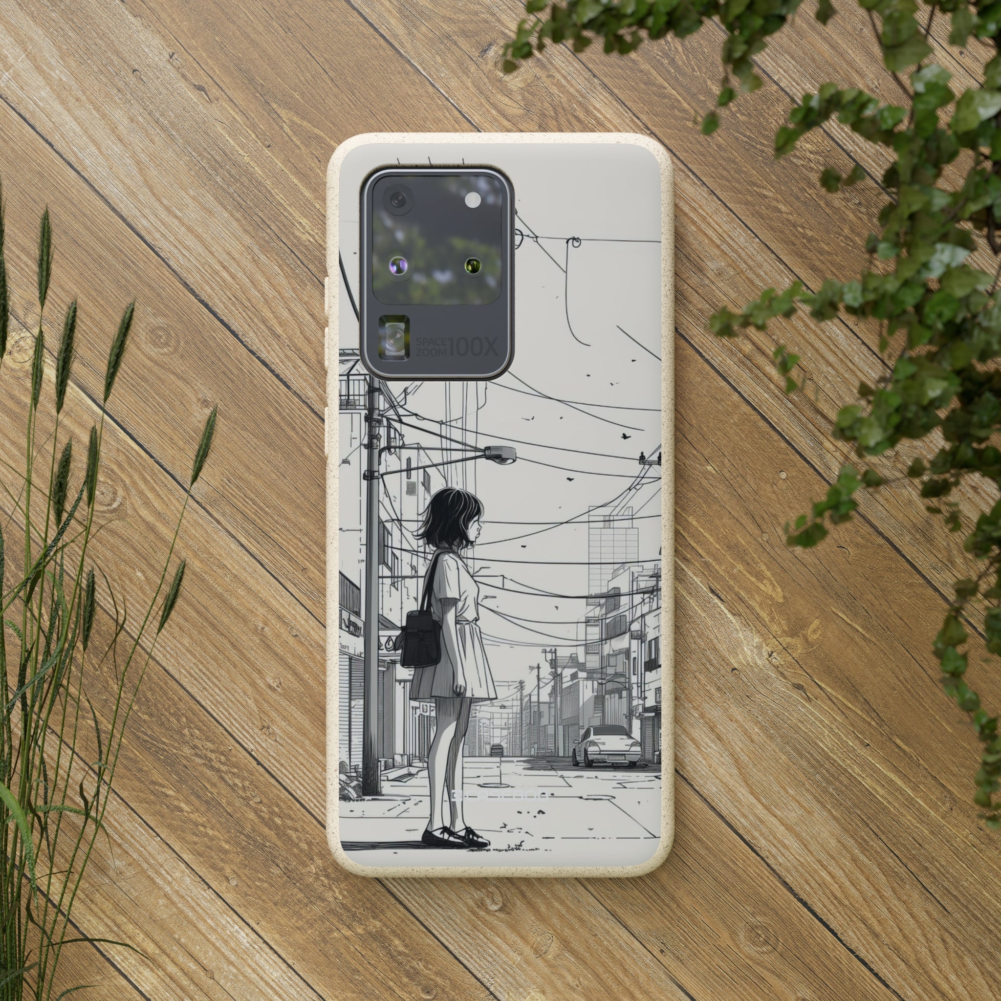 Urban Solitude Sketch | Biodegradable Phone Case