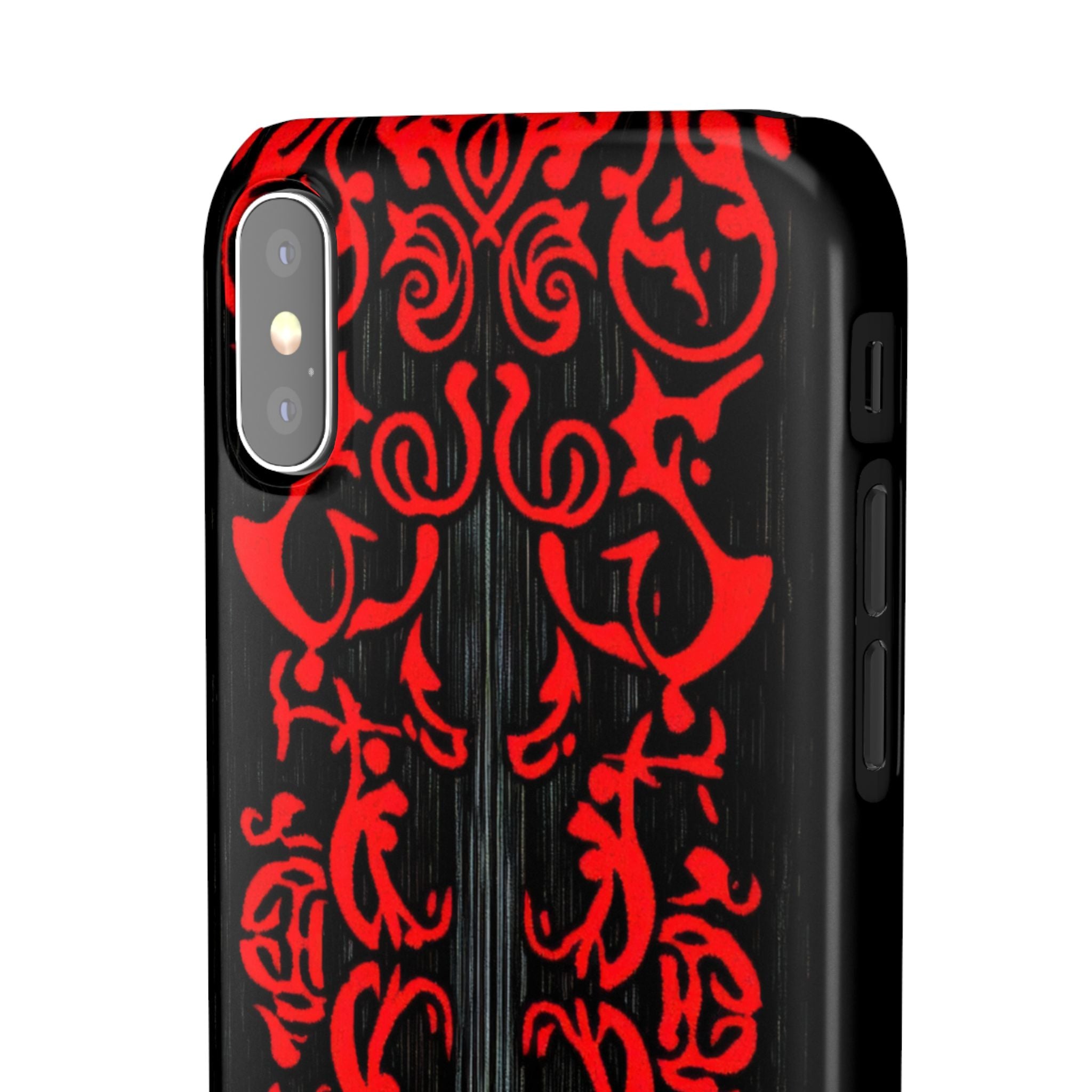 Gothic Crimson Symmetry  iPhone X - Slim Phone Case