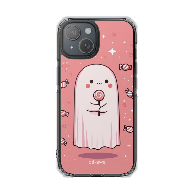 Cute Ghost Holds Candy iPhone Case - Impact