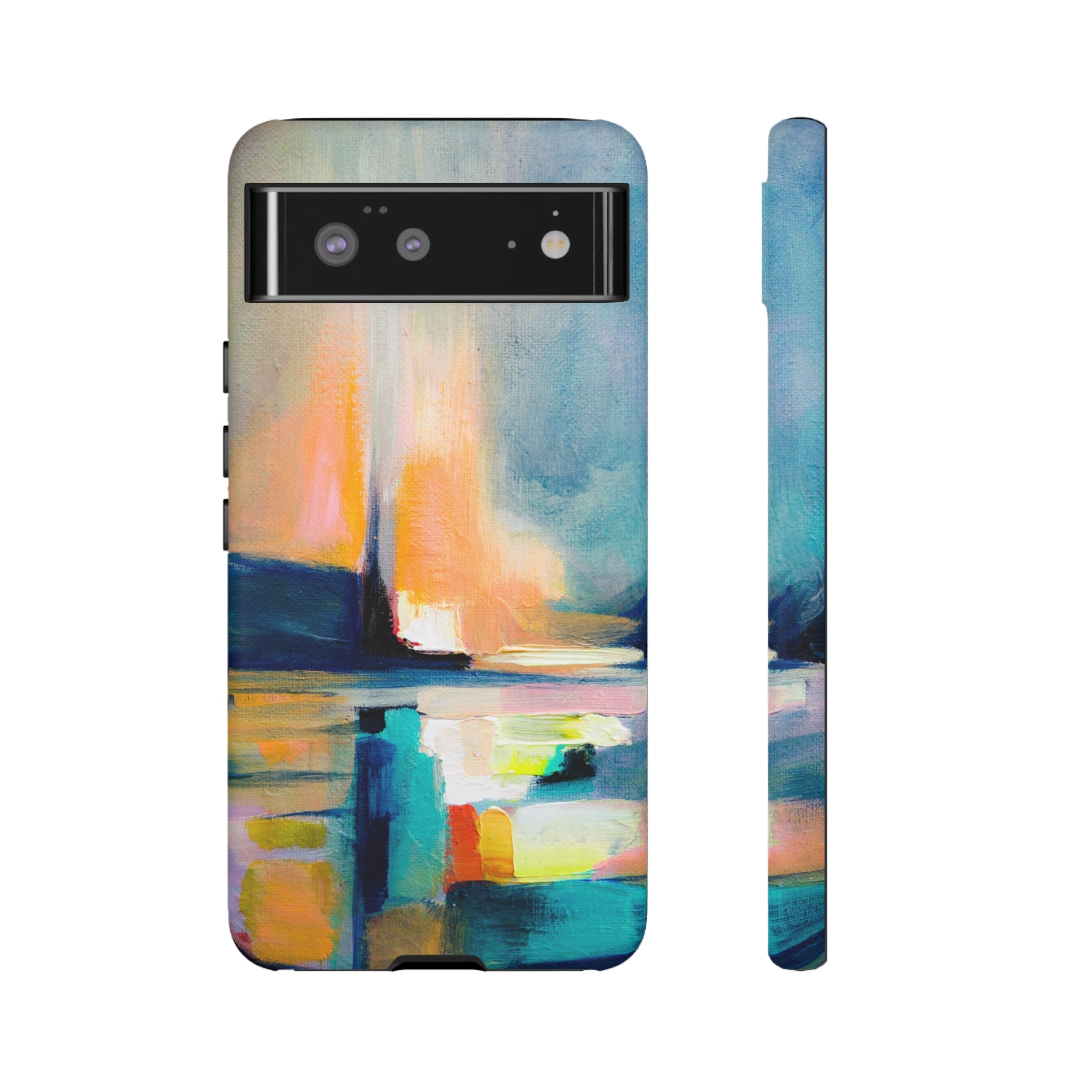 Abstract Blue n Yellow iPhone Case (Protective) Google Pixel 6 Matte Phone Case