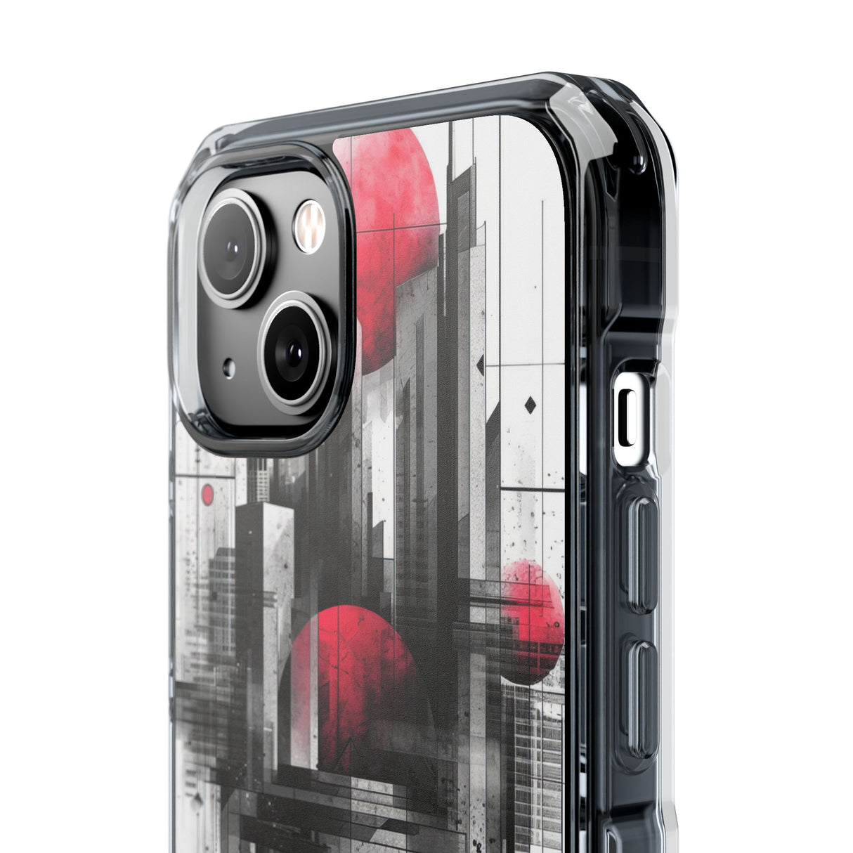 Cyber Gridscape - Phone Case for iPhone (Clear Impact - Magnetic)