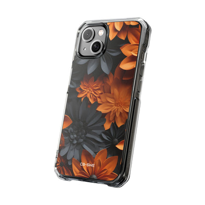 Graphical Orange Florals iPhone Case - Impact