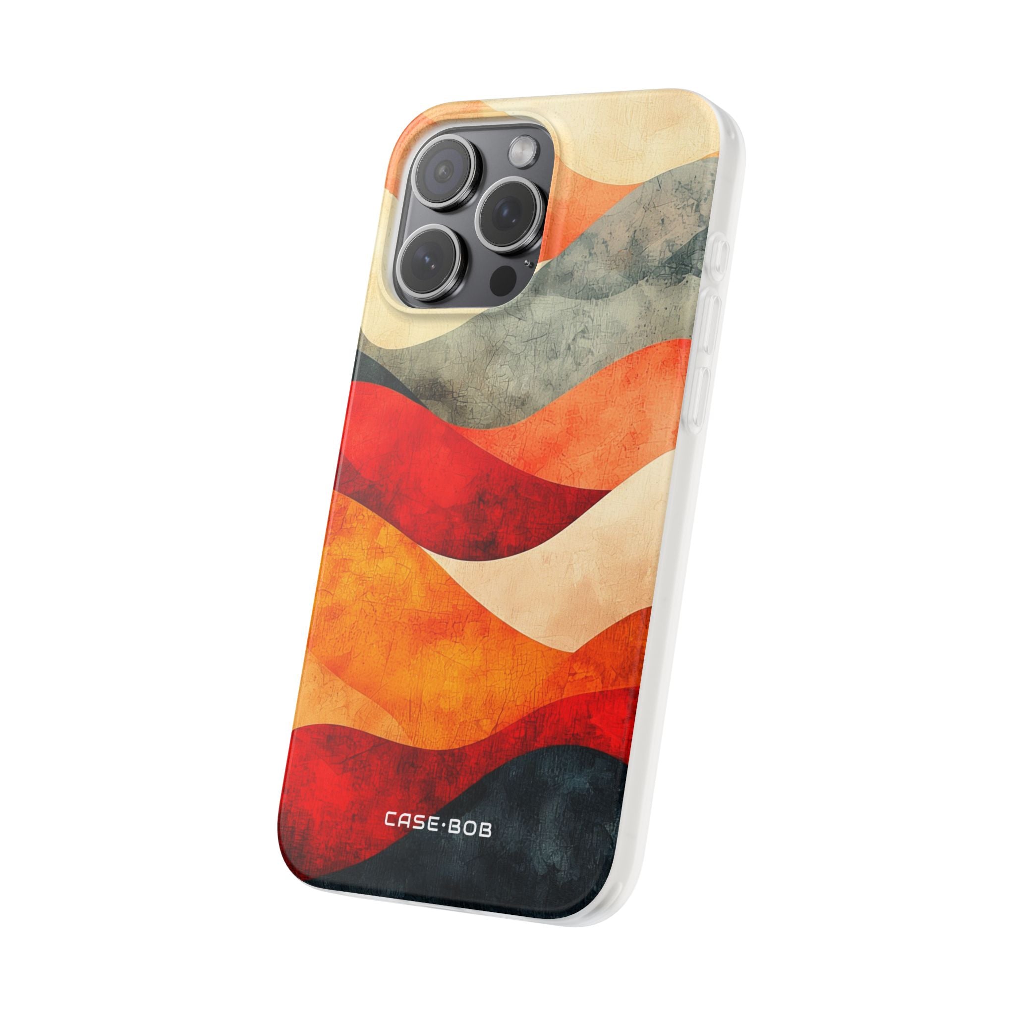 Cracked Wave Sunset iPhone 15 Pro Max Case - Soft