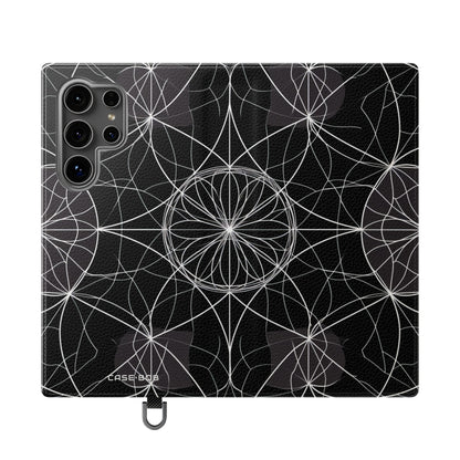 Valkoinen Mandala Säde - Samsung S24 Ultra Case - Lompakko