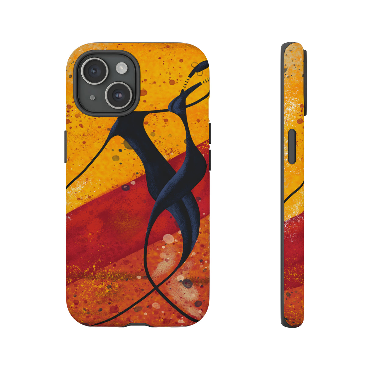 Oil painting - African couple dance - Protective Phone Case