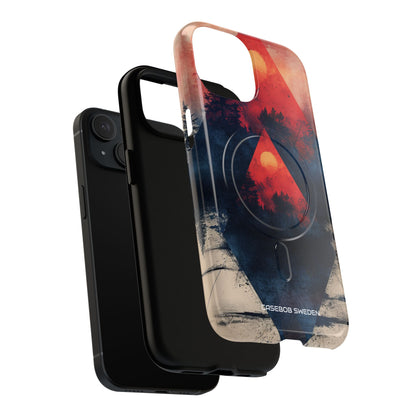 Red Sky Serenity - Tough + MagSafe® iPhone 15 Phone Case