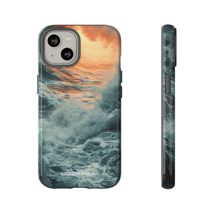 Fiery Wave Power - Tough iPhone 14 Phone Case