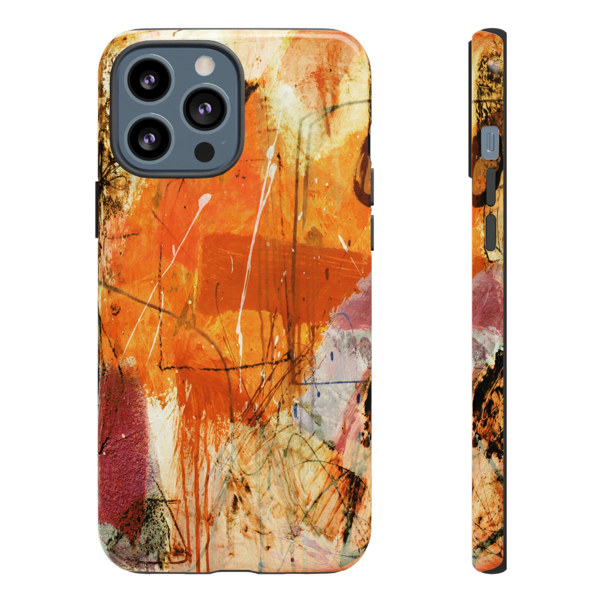 Abstract Orange Art - Protective Phone Case