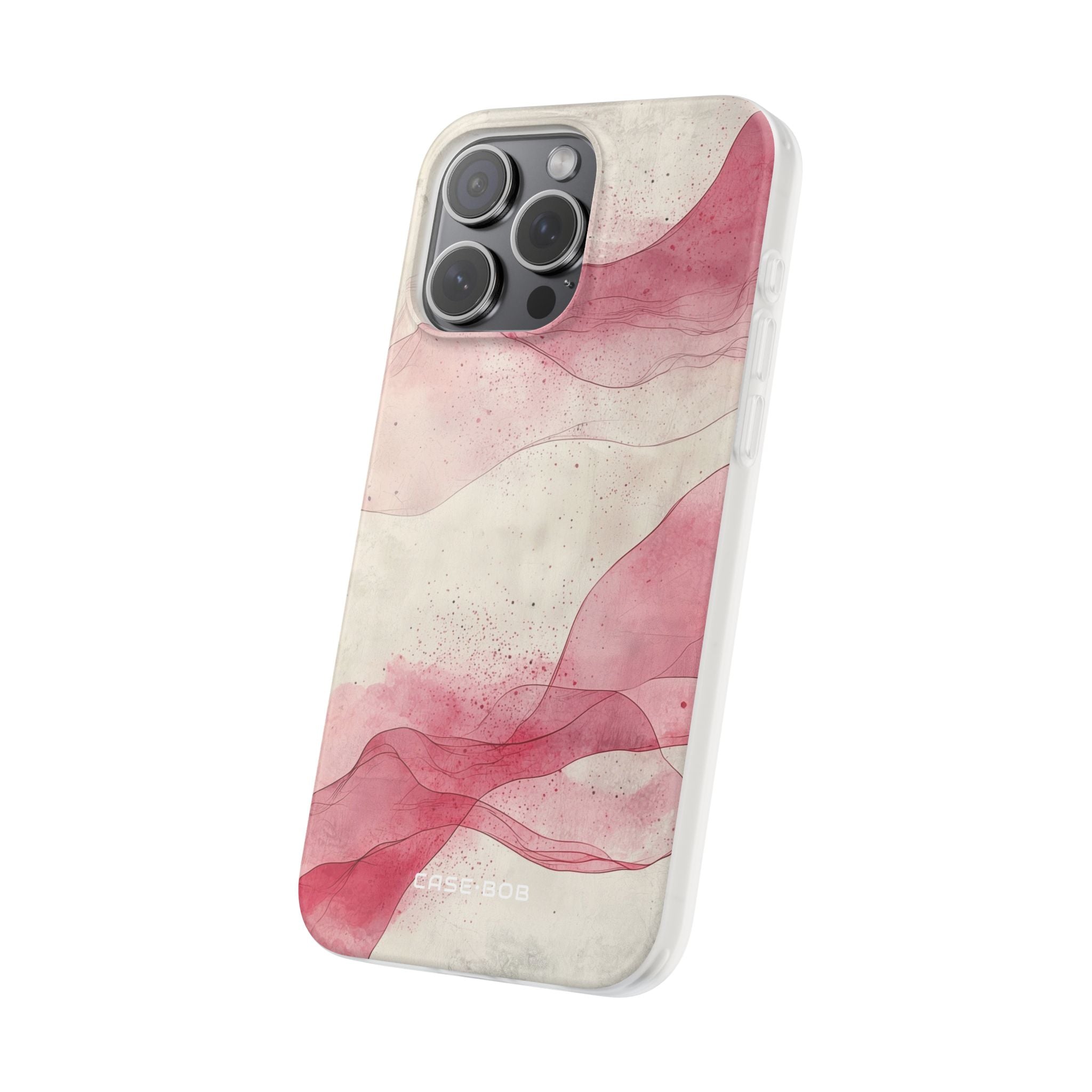 Crimson Waves iPhone 15 Pro Max Case - Soft