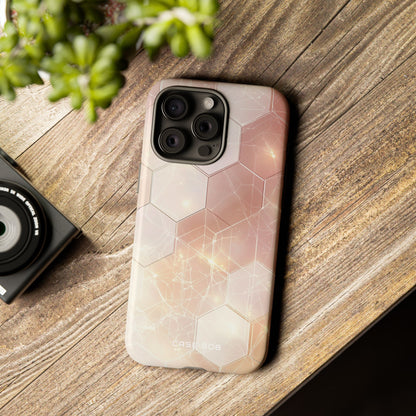 Honeycomb Glow iPhone 15 Pro Max Case - Tough