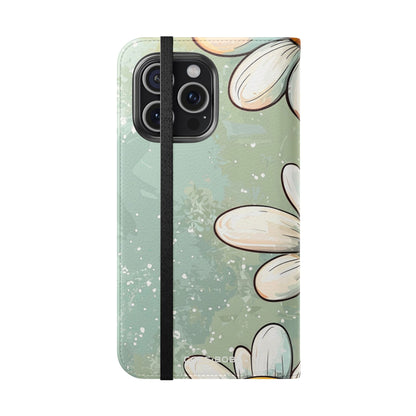Smiling Daisies Burst - iPhone 15 Pro Max Case - Wallet