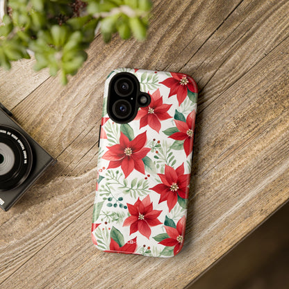 Poinsettias Bloom Bright - iPhone Case