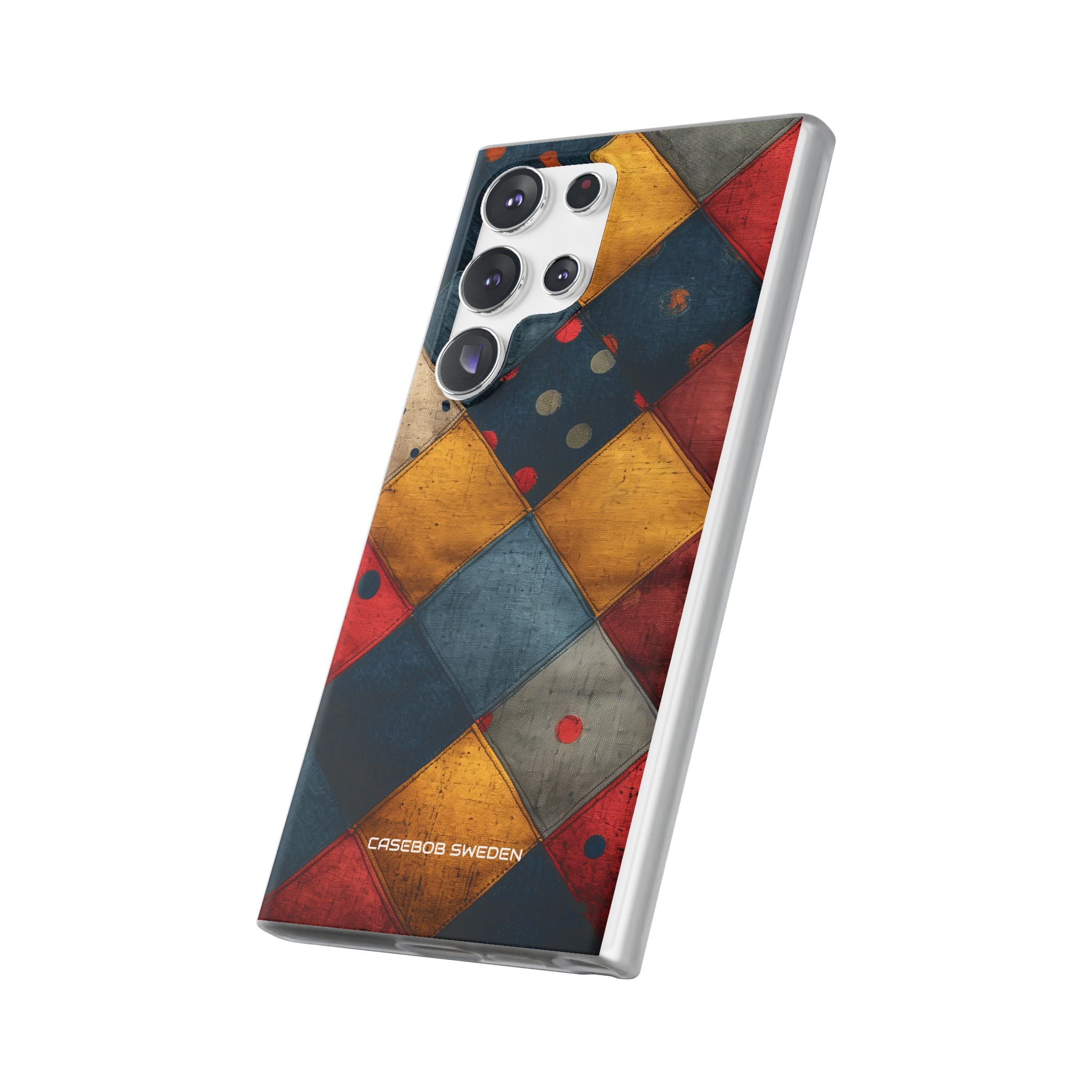 Blue Red Patchwork - Flexi Samsung S23 Phone Case