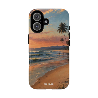 Golden Waves Embrace - iPhone Case
