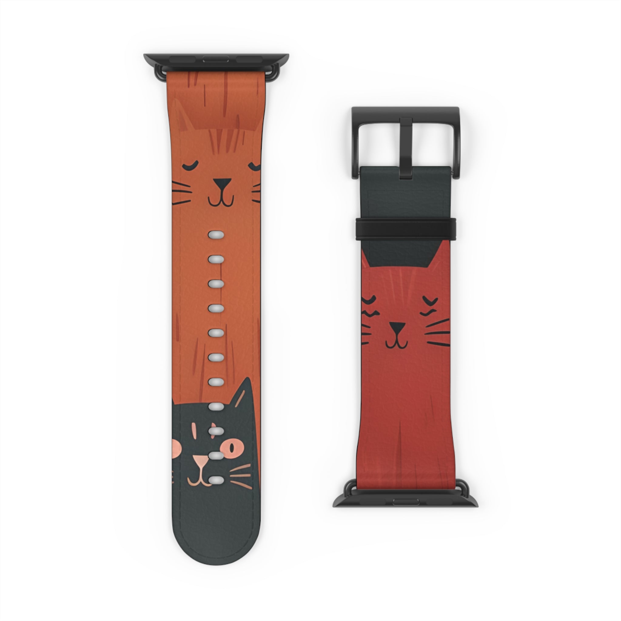 Cat Columns Orange - Watch Band