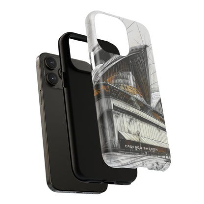 Architectural Curves in Line Formation iPhone 14 | Tough+ Phone Case