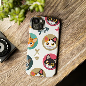 Cats Fishbone - Protective Phone Case