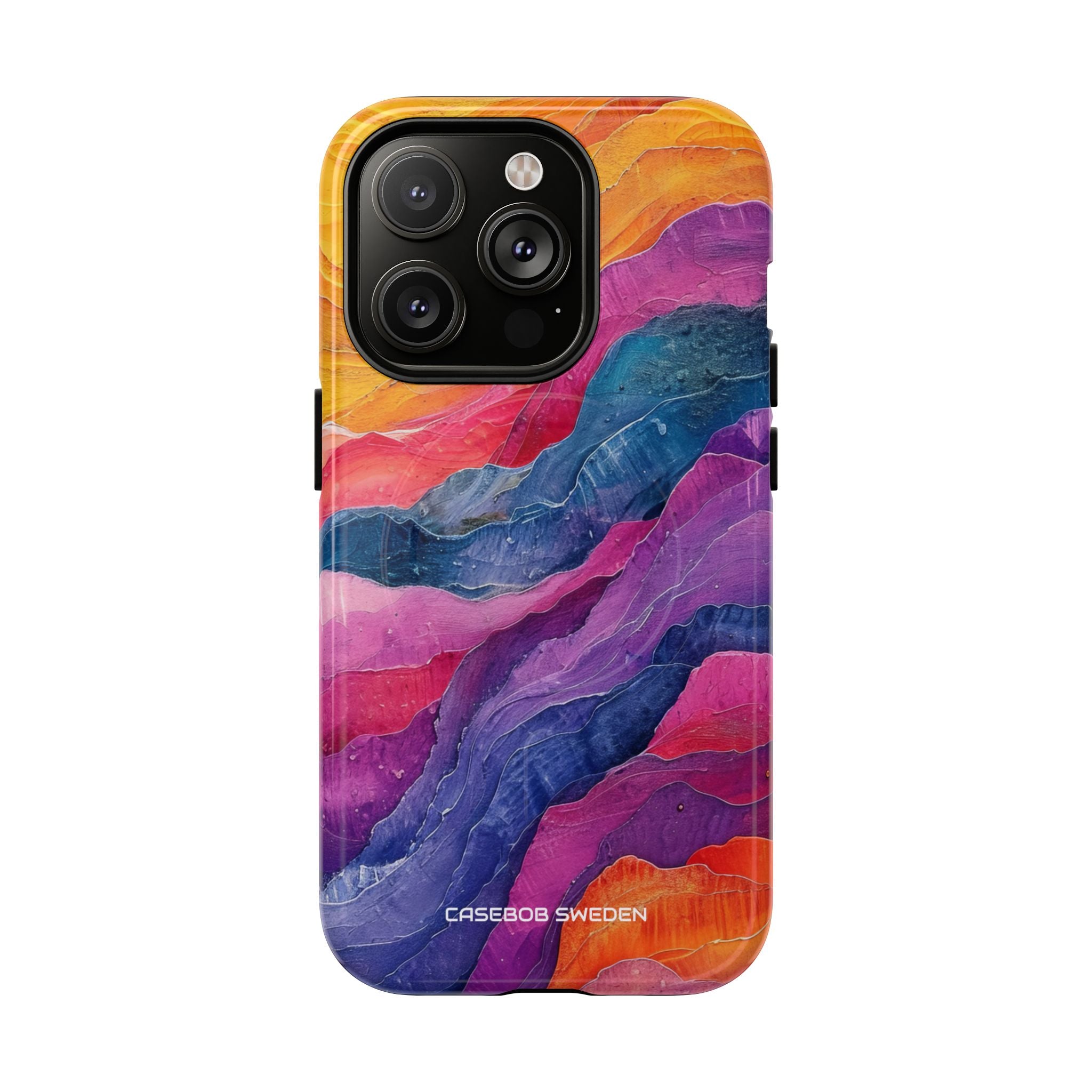 Vibrant Abstract Waves - Tough + MagSafe® iPhone 14 Phone Case