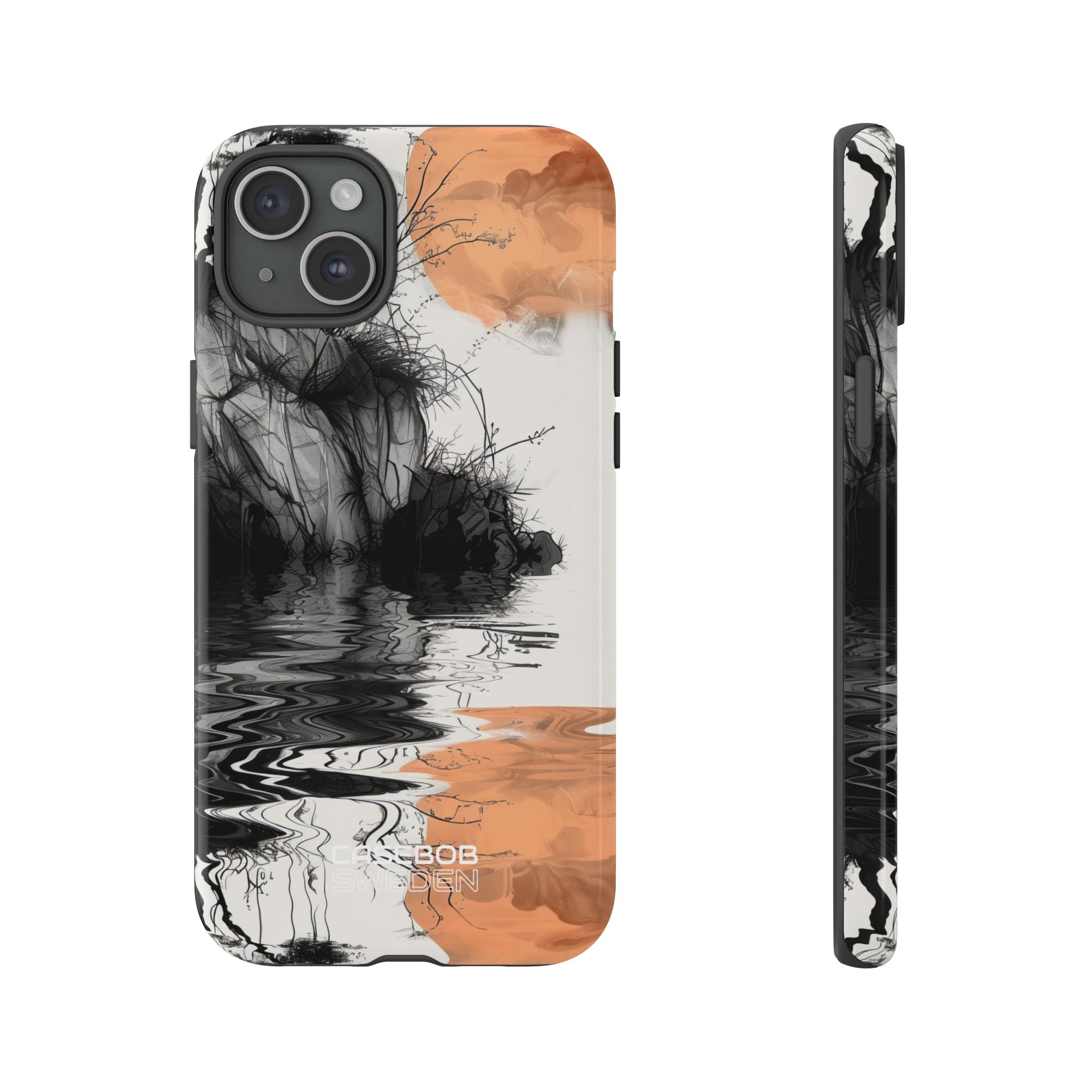 Riflesso della Luna Arancione iPhone 15 - Tough