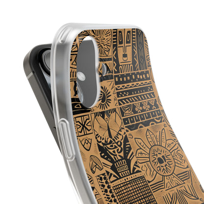 Tribal Faces iPhone 16 Plus Case - Soft