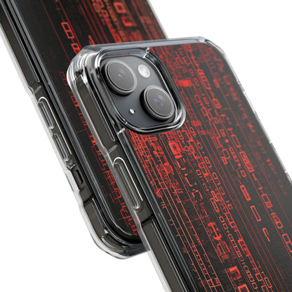 Crimson Glyphs iPhone 15 Plus Case - Impact