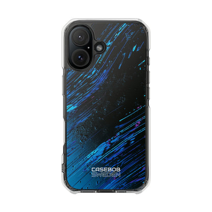 Midnight Blue Currents iPhone 16 - Impact Clear+