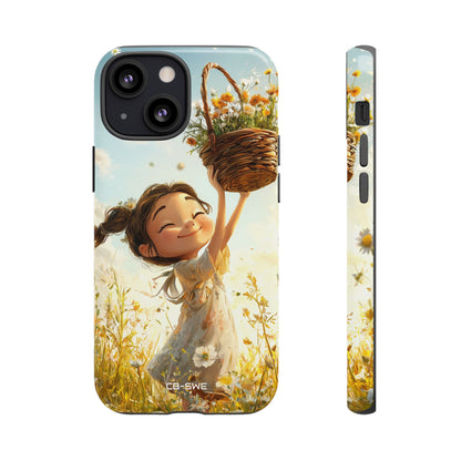Joyful Girl Leaps - iPhone Case