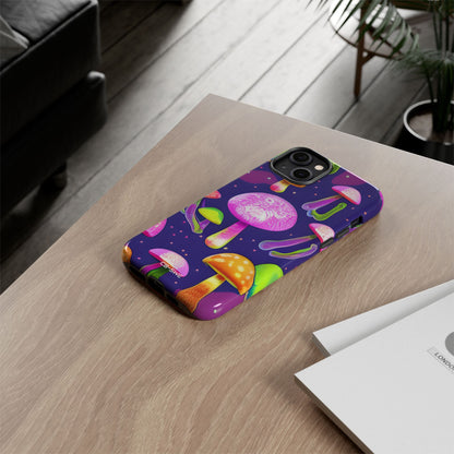 Neon Mushroom Dreams - iPhone Case