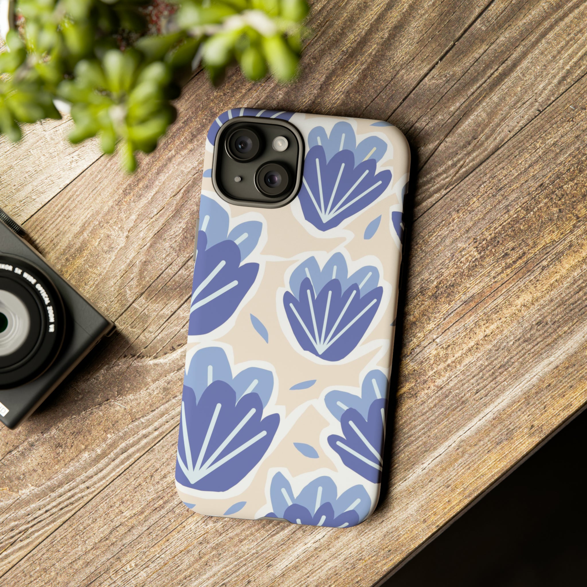 Light Blue Happy Flower - Protective Phone Case