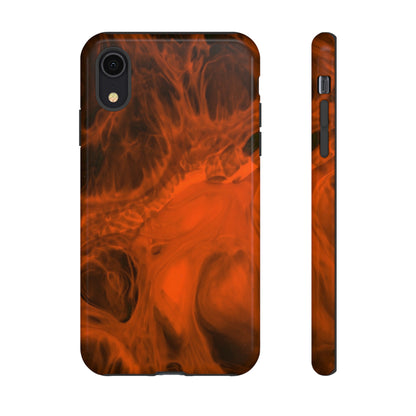 Red Flame Ink Art iPhone Case (Protective) iPhone XR Glossy Phone Case