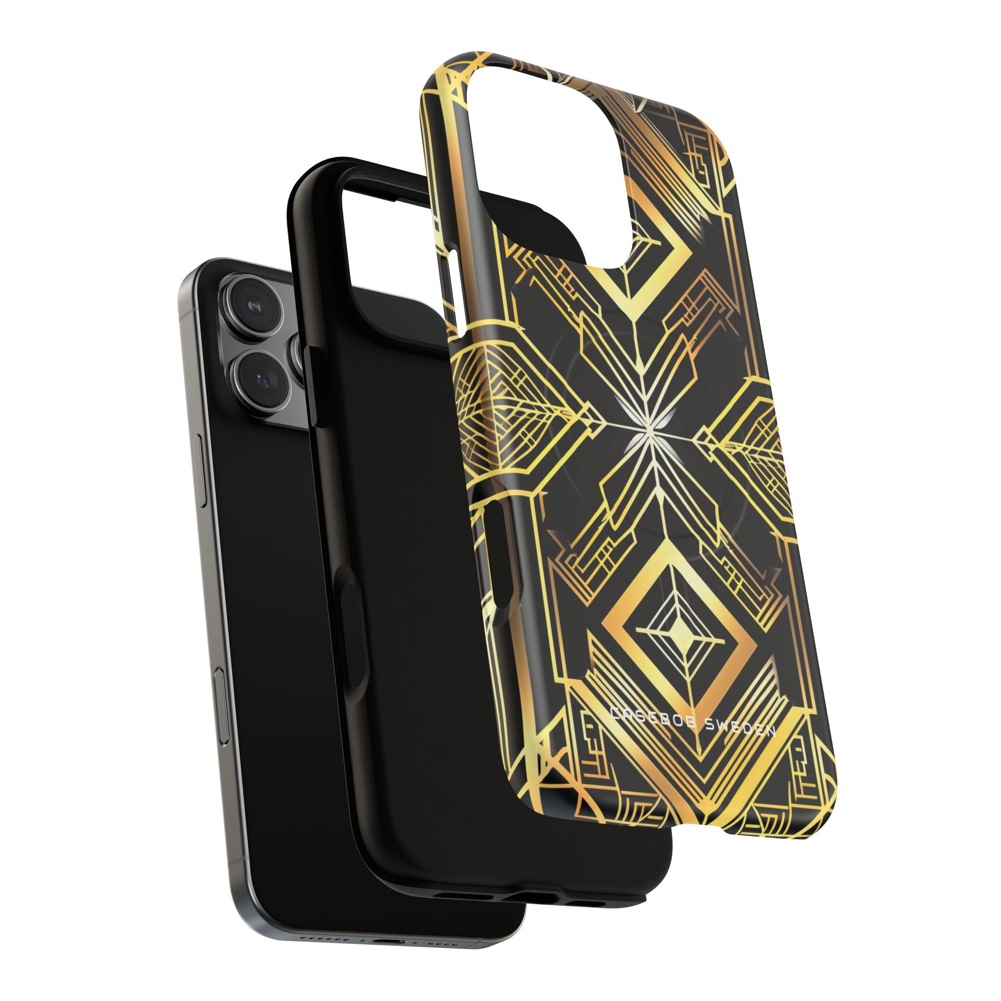 Golden Geometric Opulence iPhone 16  Tough+ Phone Case