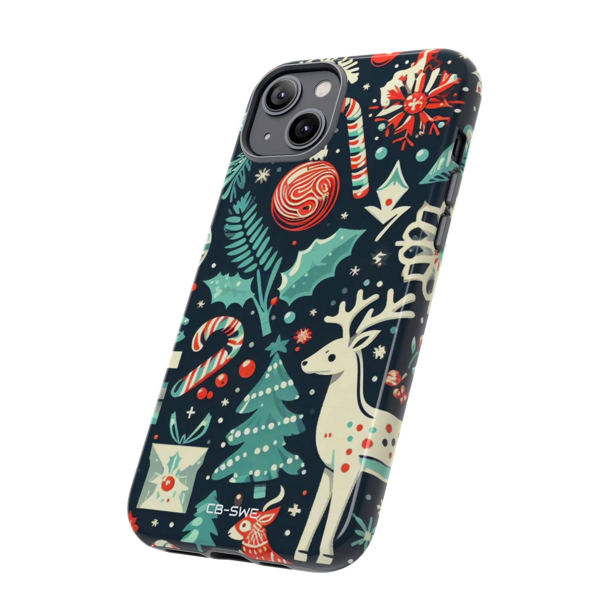Festive Snowflakes Dance - iPhone Case