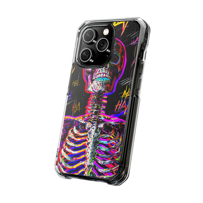 Neon Skeleton Chaos iPhone Case - Impact