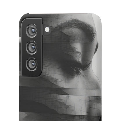 Abstract Glitch Portrait | Slim Phone Case for Samsung