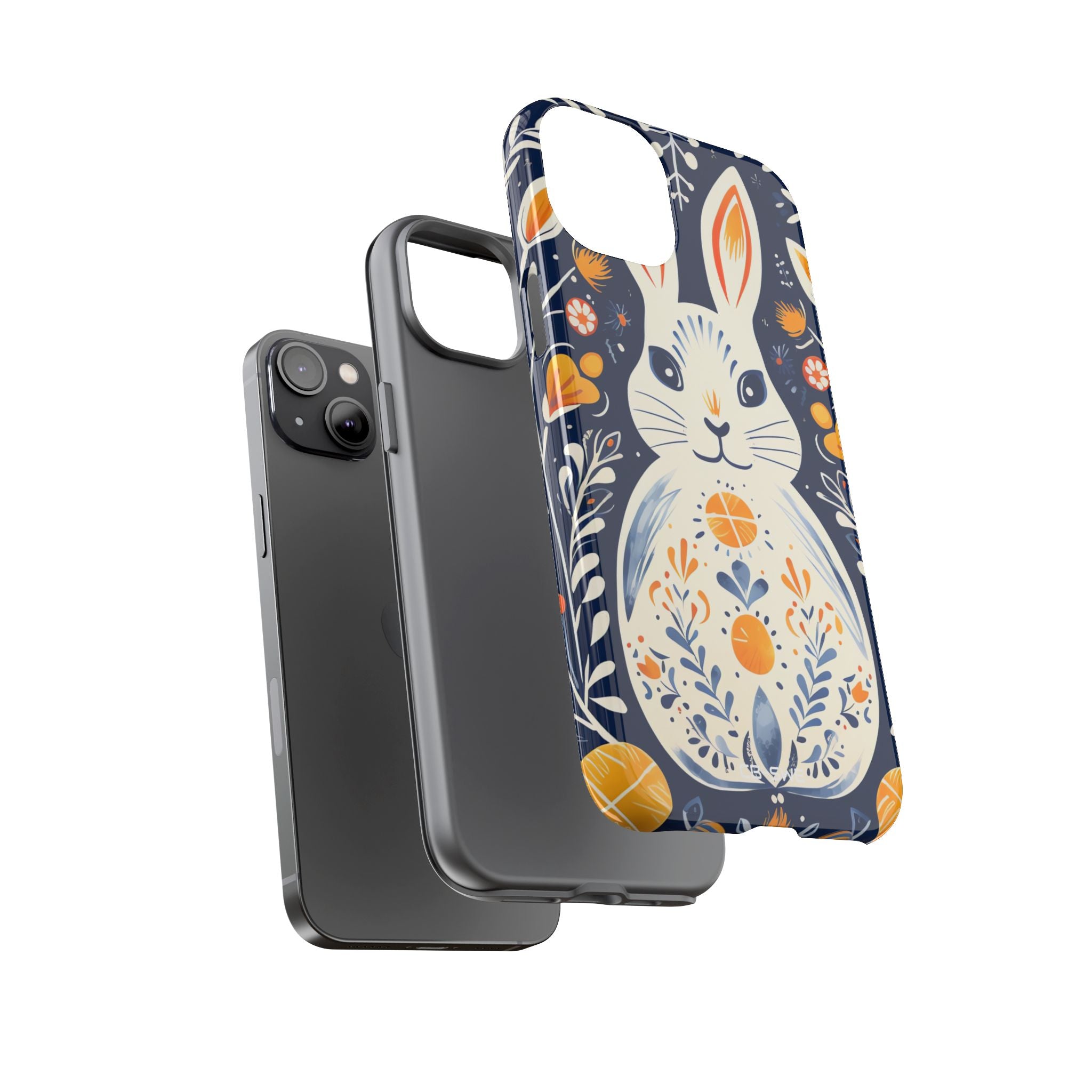 Floral Rabbit Joy - iPhone Case