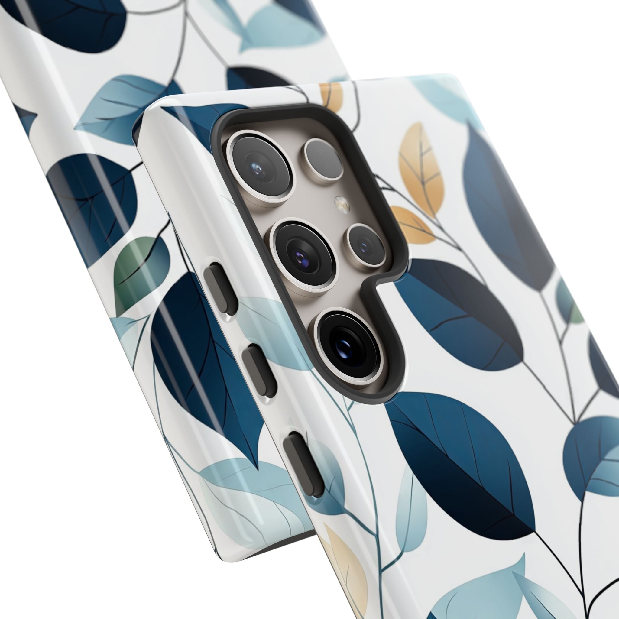 Navy Leaf Veins Samsung S24 Ultra Case - Tough