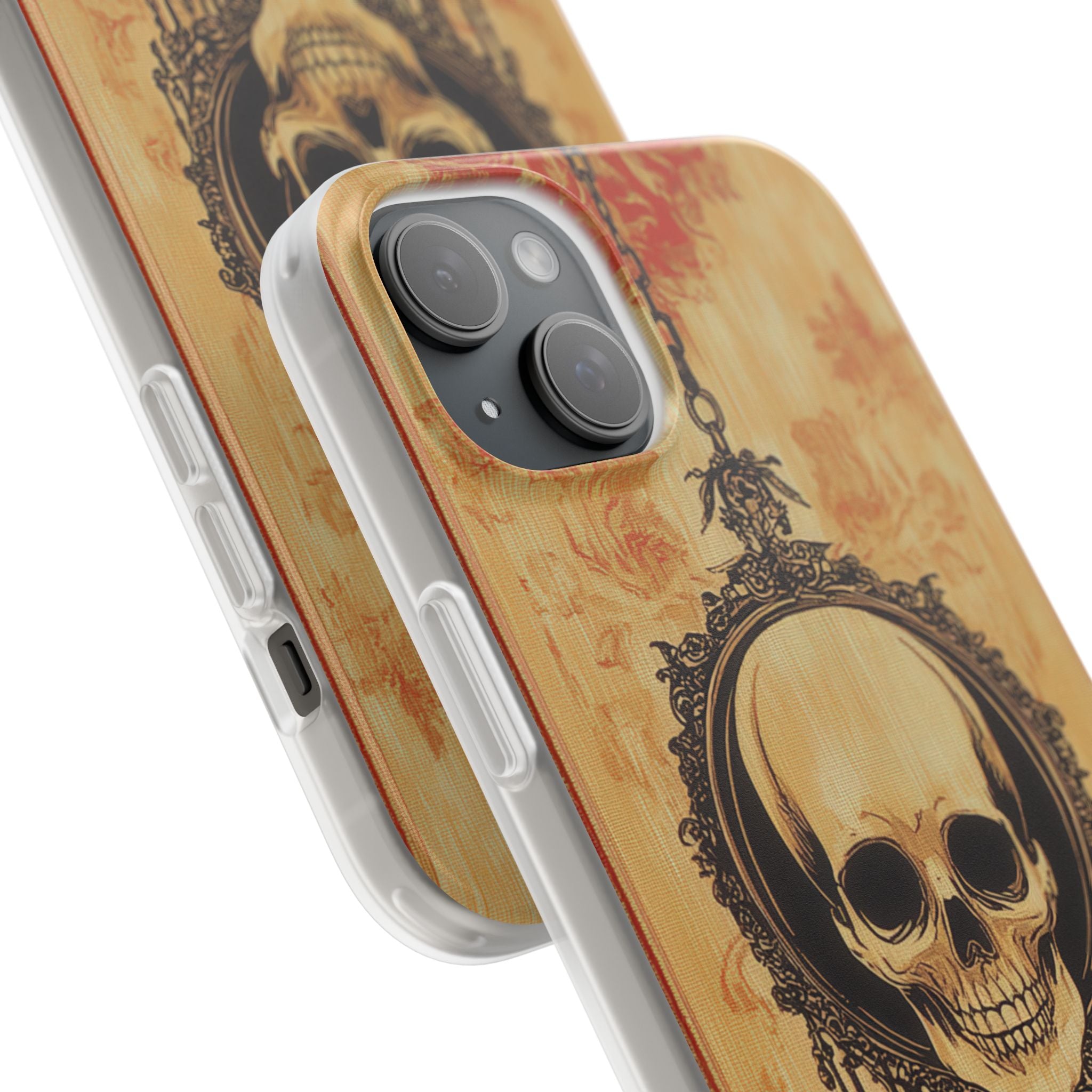 Gothic Skull Elegance iPhone 15 - Flexi Phone Case