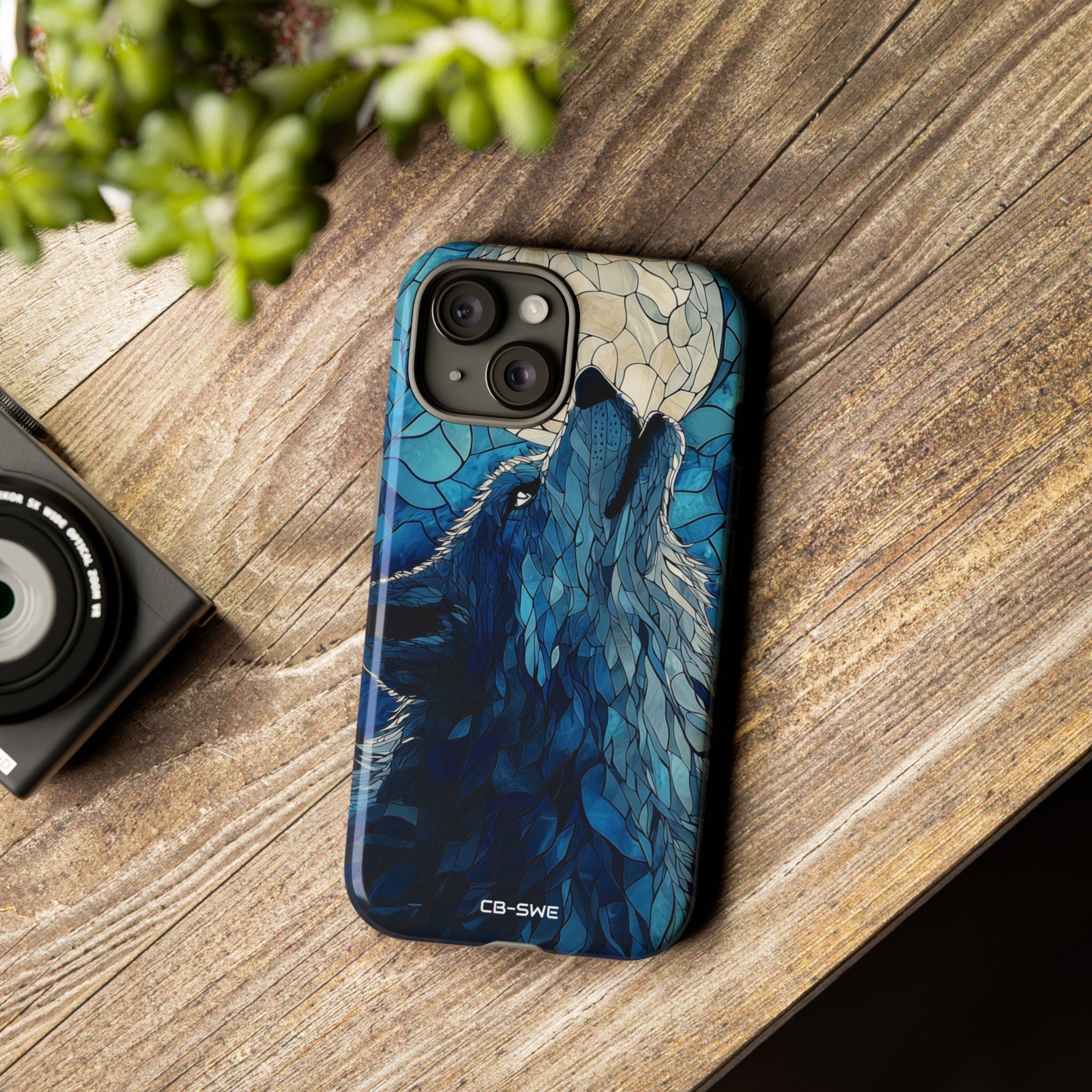 Wolf Howls Moonlight - iPhone Case